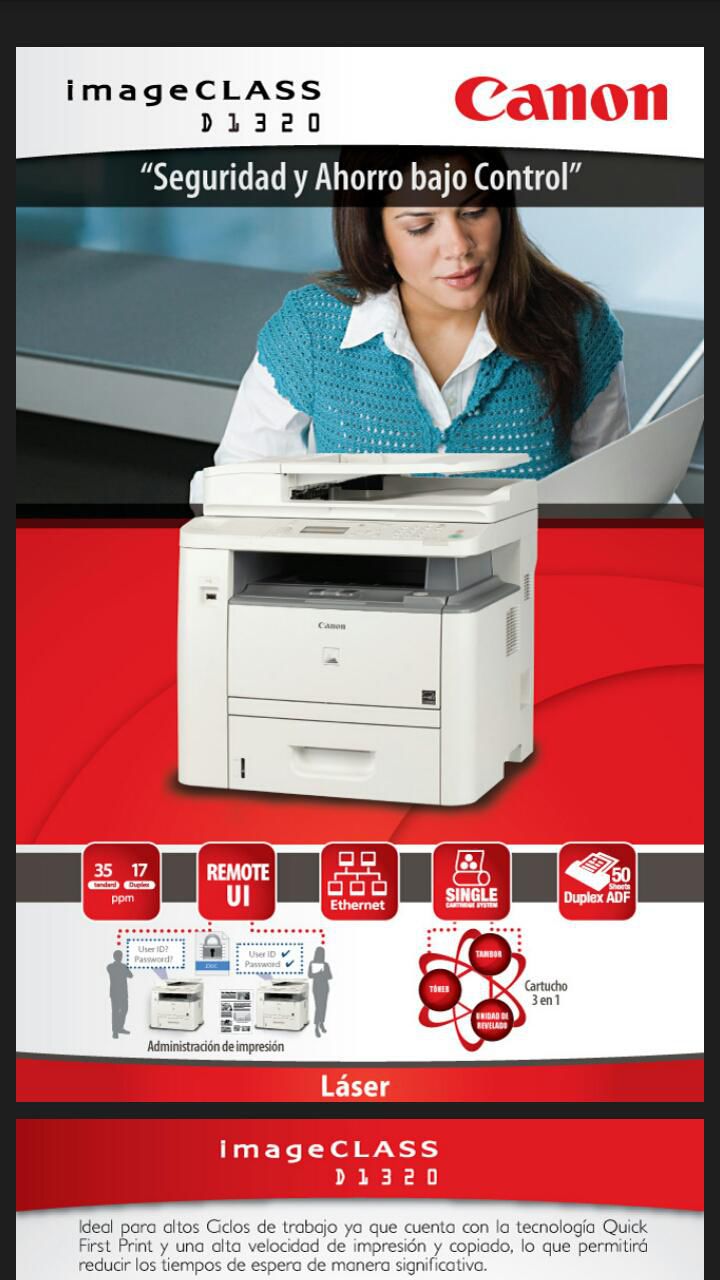 COPIADORA CANON IMAGECLASS D1320 | Anunciosgratis.mx