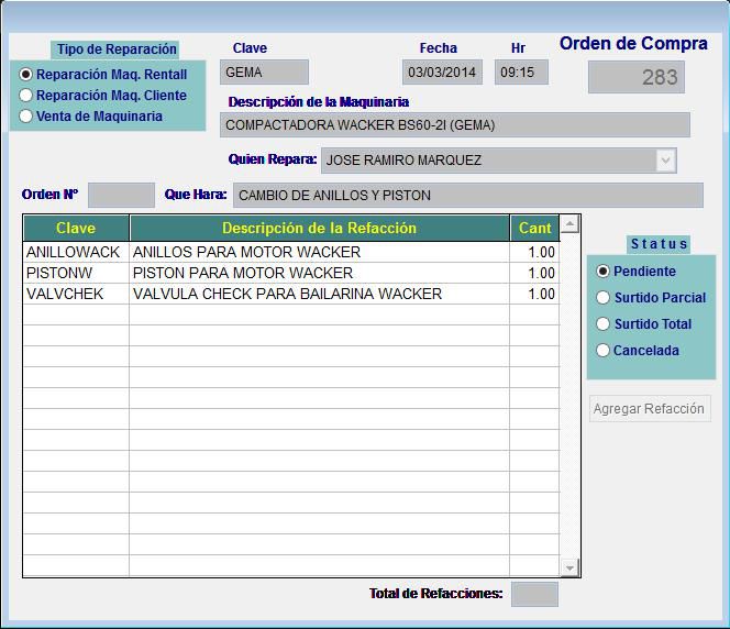 PROGRAMA PARA CONTROL DE RENTA DE MAQUINARIA Anunciosgratis.mx
