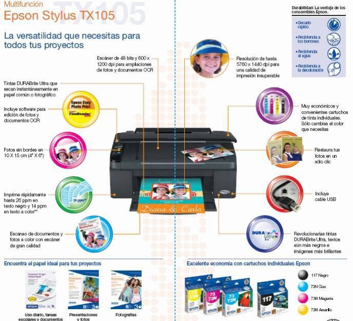 Vendo Impresora Multifuncional Epson TX105 nueva | Mercado.pe