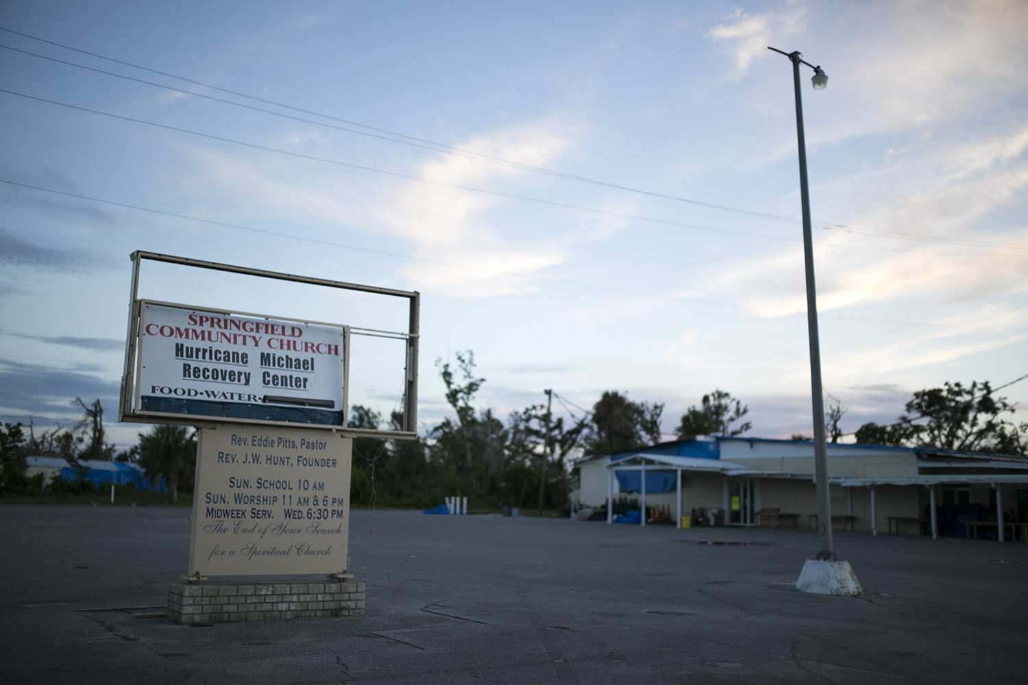 Nine months after Hurricane Michael tore through the area, congregants at Springfield Community Church in Bay County near Panama City were still handing out 400 wheel barrows full of food and supplies a day for residents in need. They closed down their hurricane recovery center this summer not because of the lack of need but because of the lack of resources.