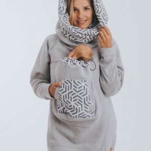 hoodie with baby carrier built in