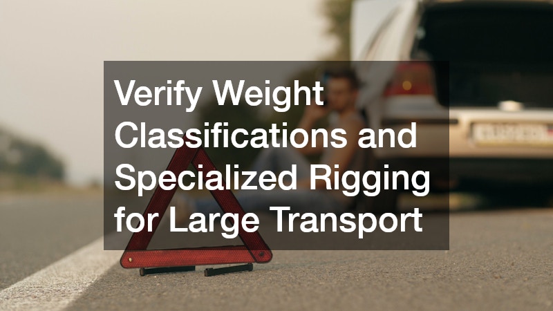 Verify Weight Classifications and Specialized Rigging for Large Transport
