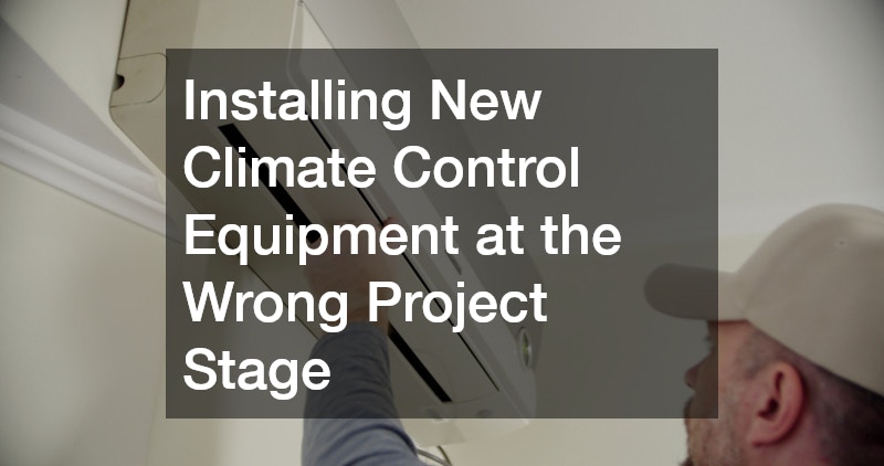 Installing New Climate Control Equipment at the Wrong Project Stage