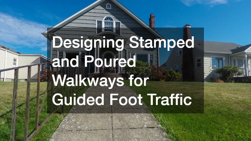 Designing Stamped and Poured Walkways for Guided Foot Traffic