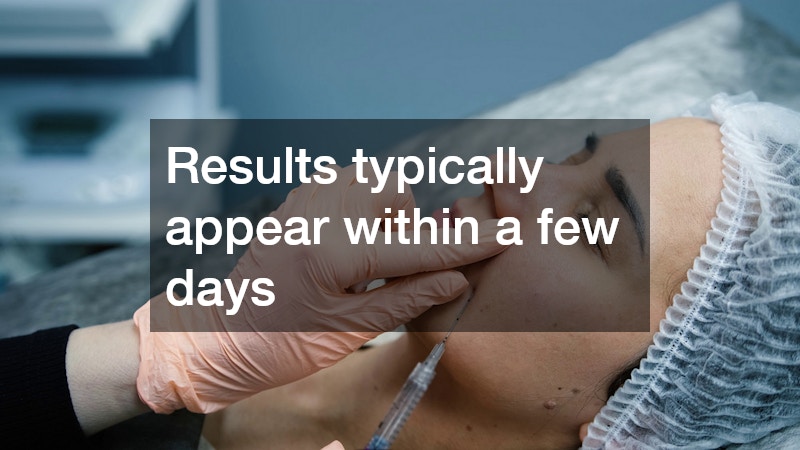Results typically appear within a few days