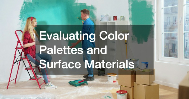 Evaluating Color Palettes and Surface Materials