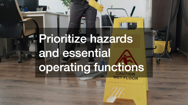 Prioritize hazards and essential operating functions