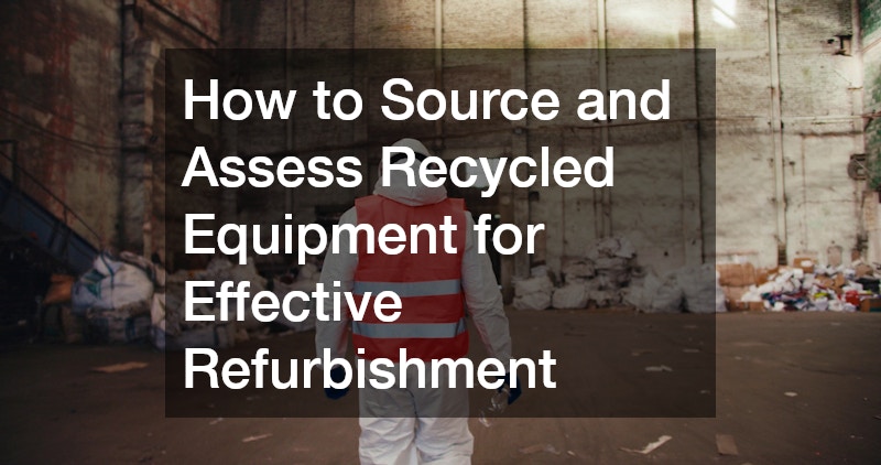 How to Source and Assess Recycled Equipment for Effective Refurbishment