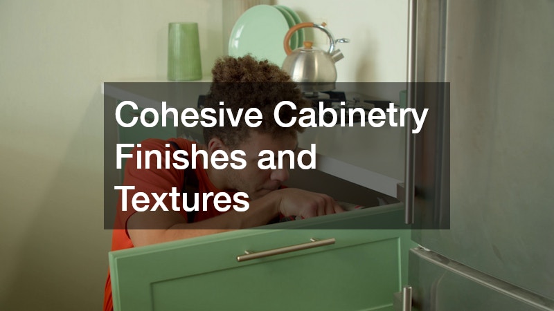 Cohesive Cabinetry Finishes and Textures