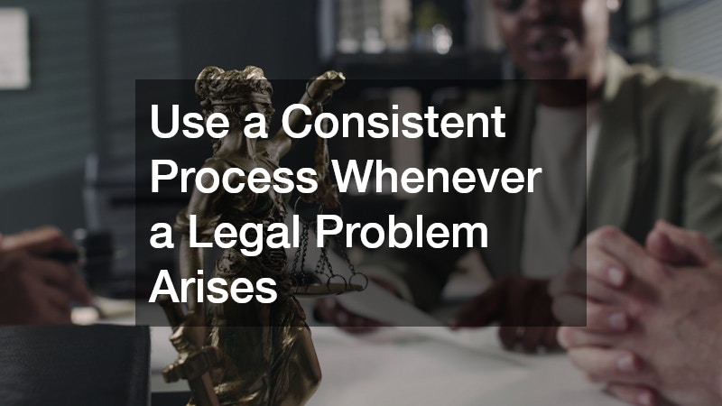Use a Consistent Process Whenever a Legal Problem Arises