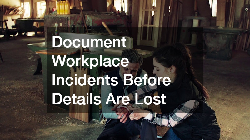 Document Workplace Incidents Before Details Are Lost