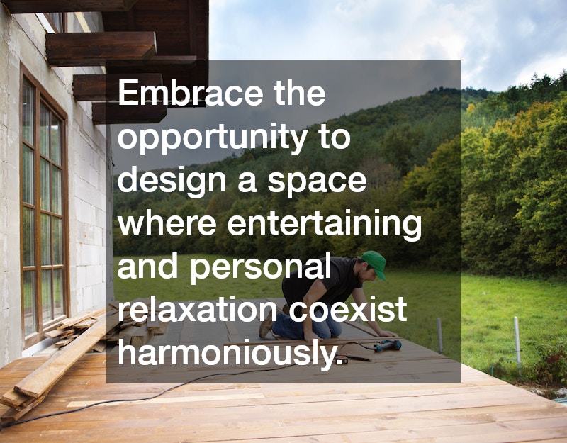 Embrace the opportunity to design a space where entertaining and personal relaxation coexist harmoniously.