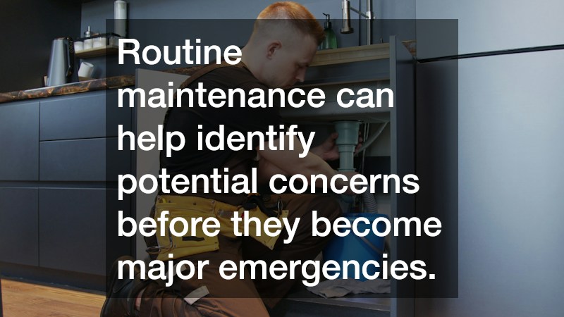 Routine maintenance can help identify potential concerns before they become major emergencies.