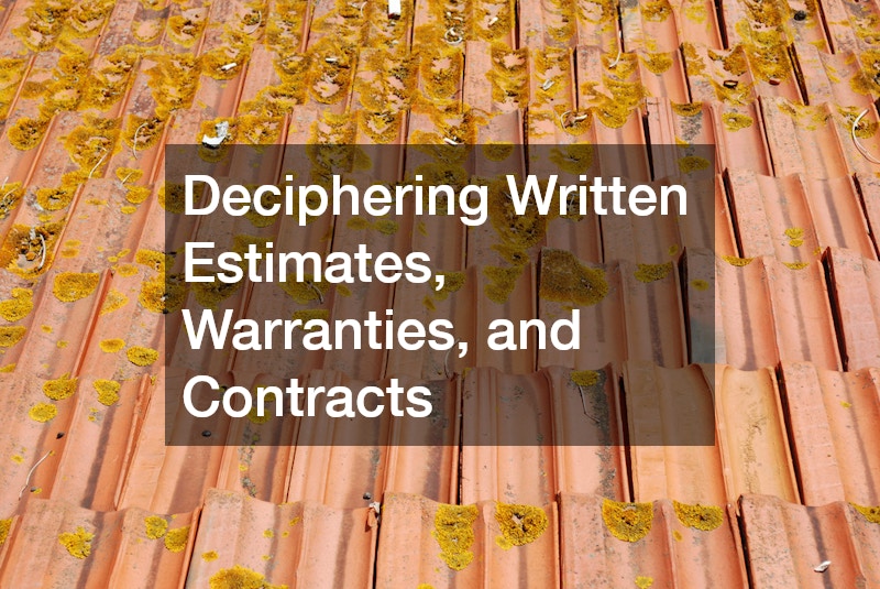 Deciphering Written Estimates, Warranties, and Contracts