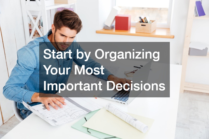 Start by Organizing Your Most Important Decisions