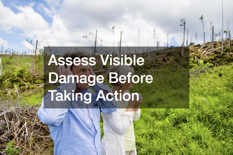 Assess Visible Damage Before Taking Action