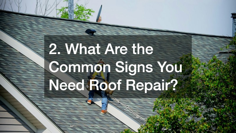 2. What Are the Common Signs You Need Roof Repair?