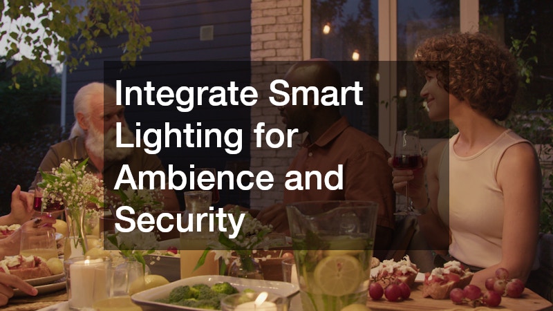 Integrate Smart Lighting for Ambience and Security