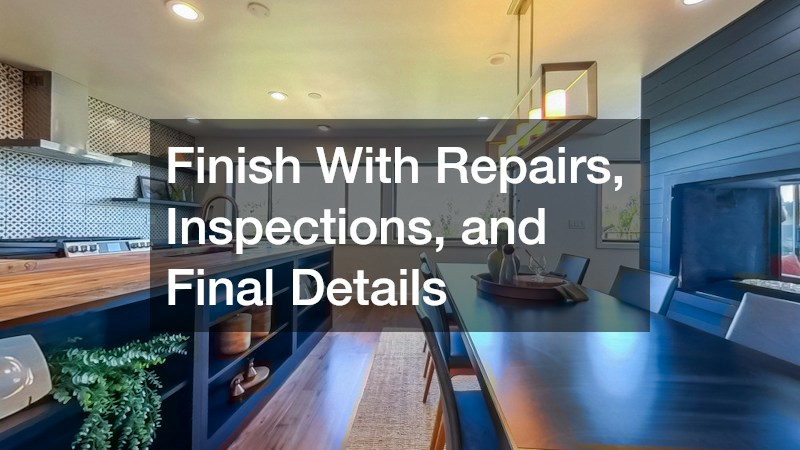 Finish With Repairs, Inspections, and Final Details