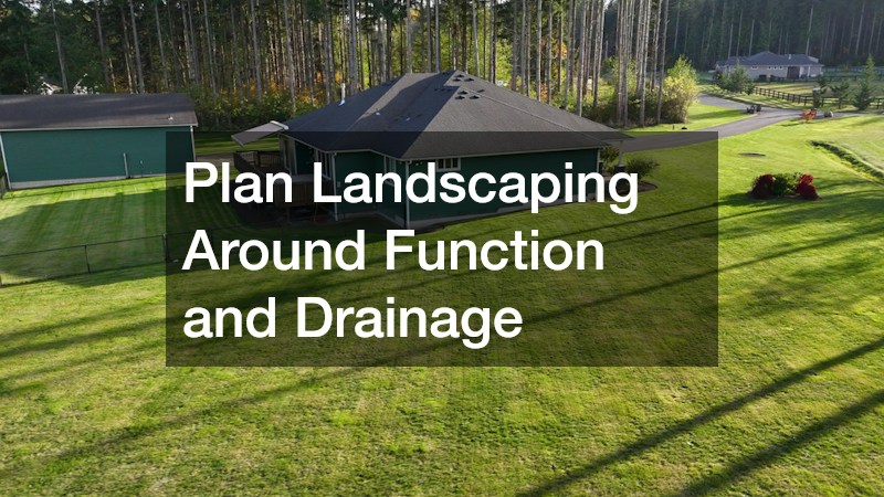 Plan Landscaping Around Function and Drainage