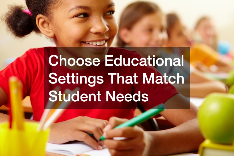 Choose Educational Settings That Match Student Needs