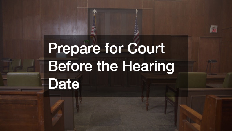 Prepare for Court Before the Hearing Date