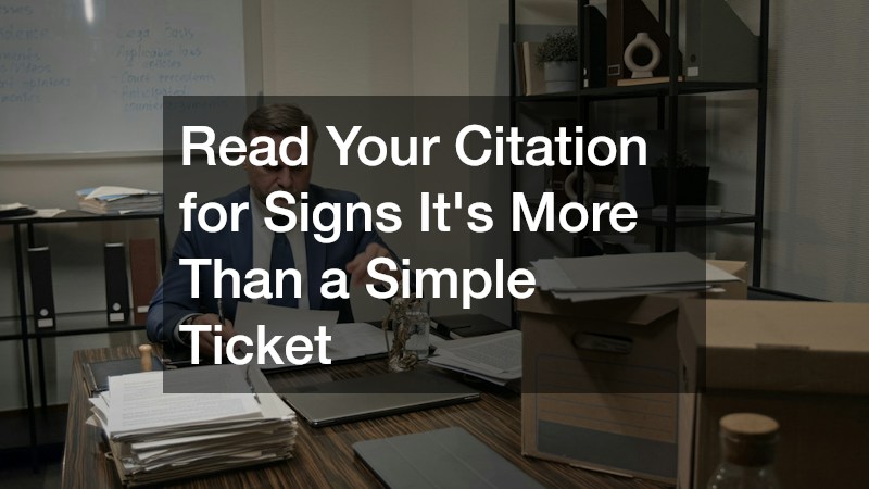Read Your Citation for Signs It