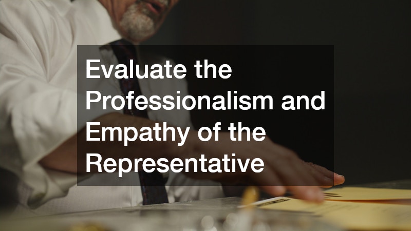 Evaluate the Professionalism and Empathy of the Representative