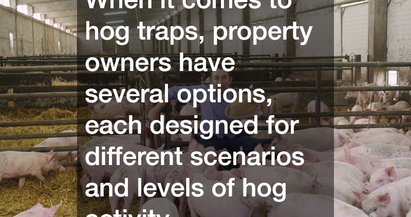 When it comes to hog traps, property owners have several options, each designed for different scenarios and levels of hog activity.