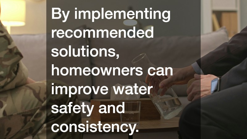 By implementing recommended solutions, homeowners can improve water safety and consistency.