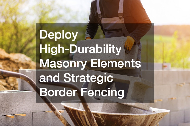 Deploy High-Durability Masonry Elements and Strategic Border Fencing