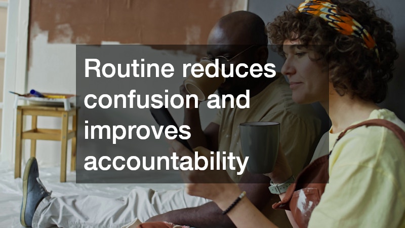 Routine reduces confusion and improves accountability