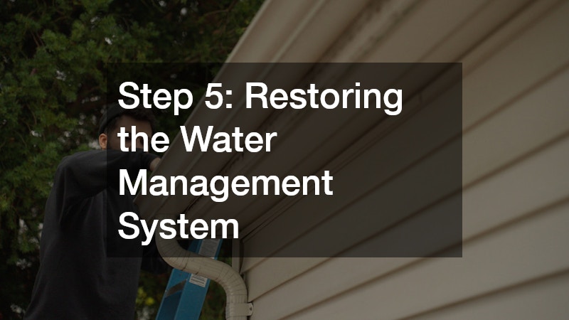 Step 5: Restoring the Water Management System