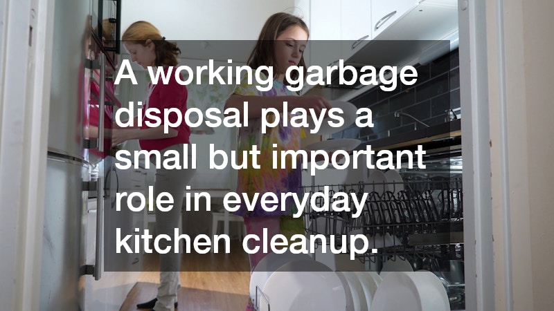A working garbage disposal plays a small but important role in everyday kitchen cleanup.