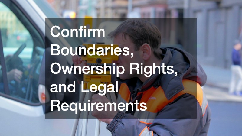 Confirm Boundaries, Ownership Rights, and Legal Requirements