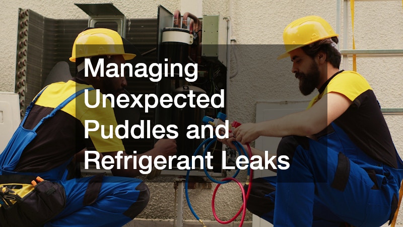 Managing Unexpected Puddles and Refrigerant Leaks