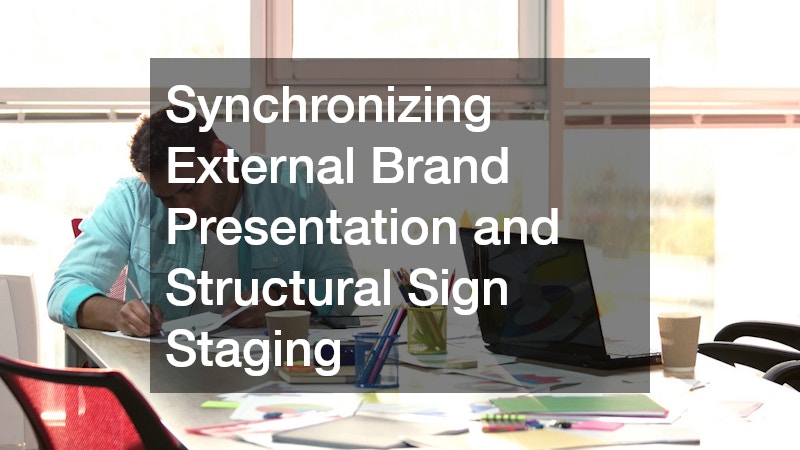 Synchronizing External Brand Presentation and Structural Sign Staging