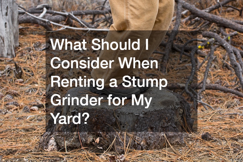 What Should I Consider When Renting a Stump Grinder for My Yard?