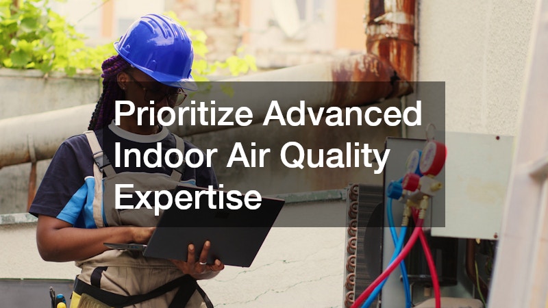 Prioritize Advanced Indoor Air Quality Expertise