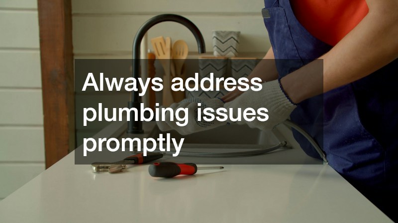 Always address plumbing issues promptly
