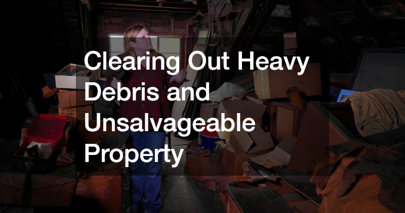 Clearing Out Heavy Debris and Unsalvageable Property