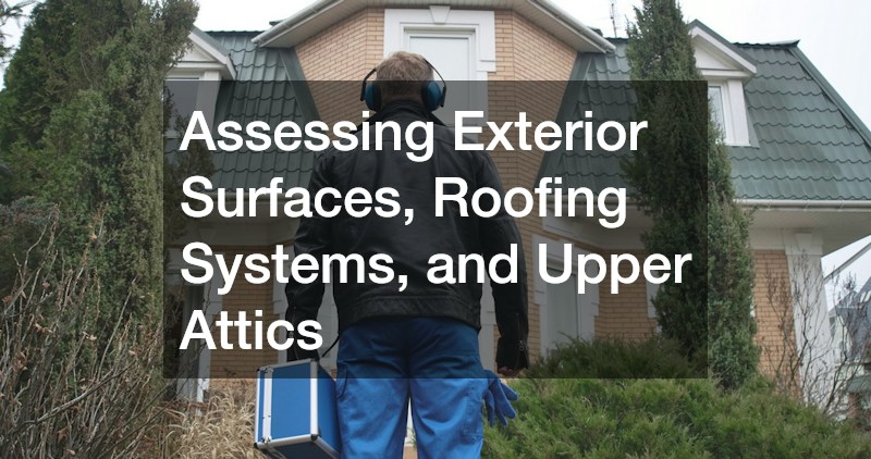 Assessing Exterior Surfaces, Roofing Systems, and Upper Attics