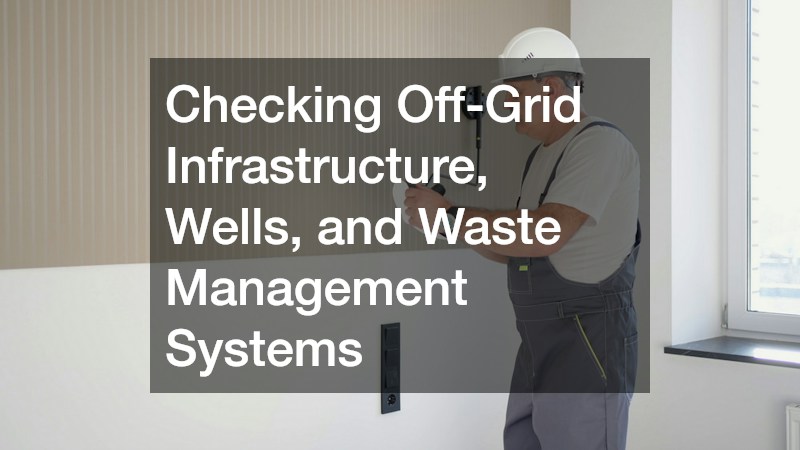 Checking Off-Grid Infrastructure, Wells, and Waste Management Systems