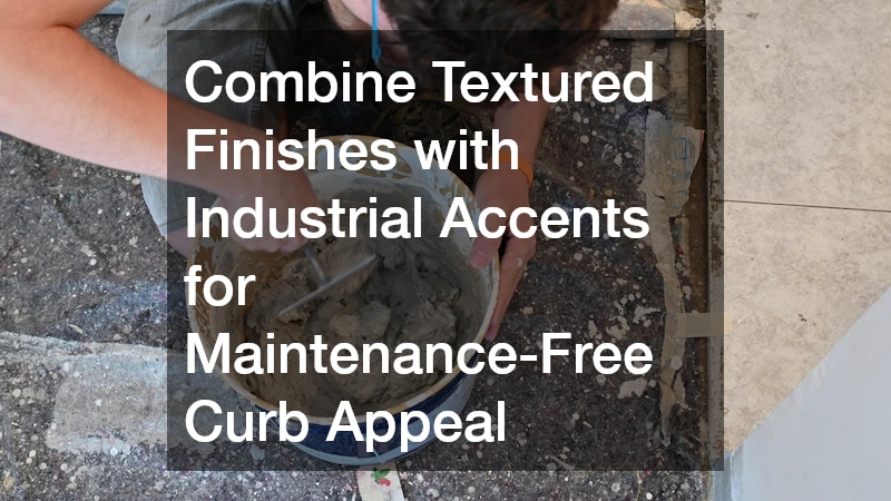 Combine Textured Finishes with Industrial Accents for Maintenance-Free Curb Appeal