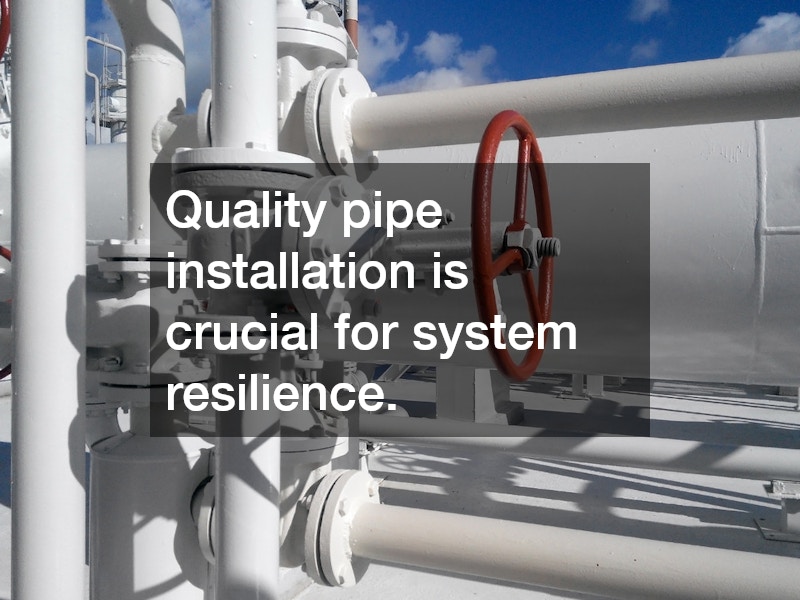 Quality pipe installation is crucial for system resilience.