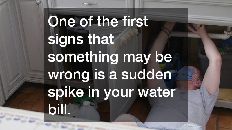 One of the first signs that something may be wrong is a sudden spike in your water bill.