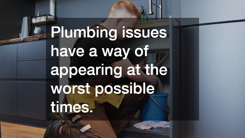 Plumbing issues have a way of appearing at the worst possible times.
