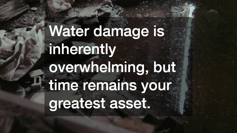 Water damage is inherently overwhelming, but time remains your greatest asset.