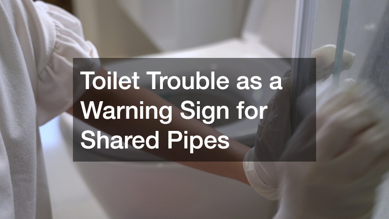 Toilet Trouble as a Warning Sign for Shared Pipes
