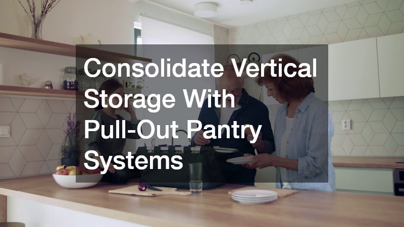 Consolidate Vertical Storage With Pull-Out Pantry Systems